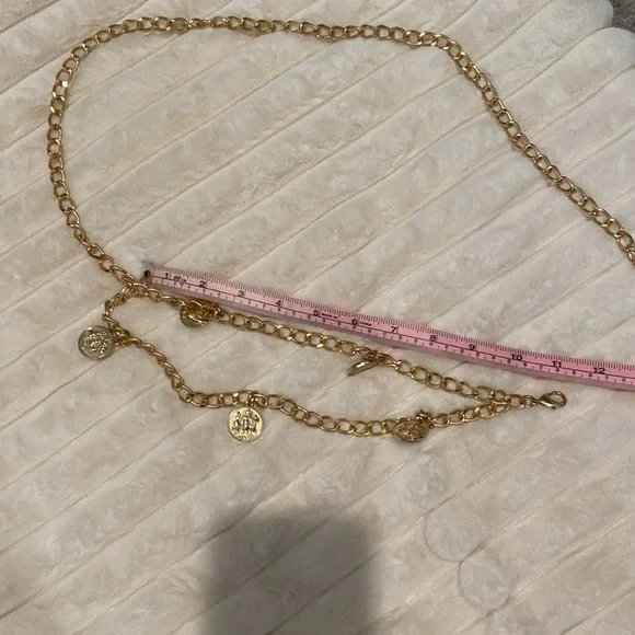 Gold coin chain link belt - Picture 3 of 5
